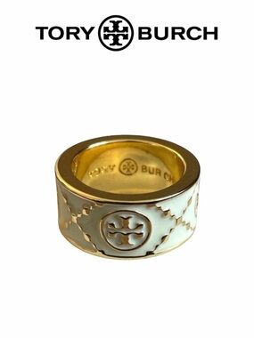 Tory Burch Icon T Monogram Ring Size 8
